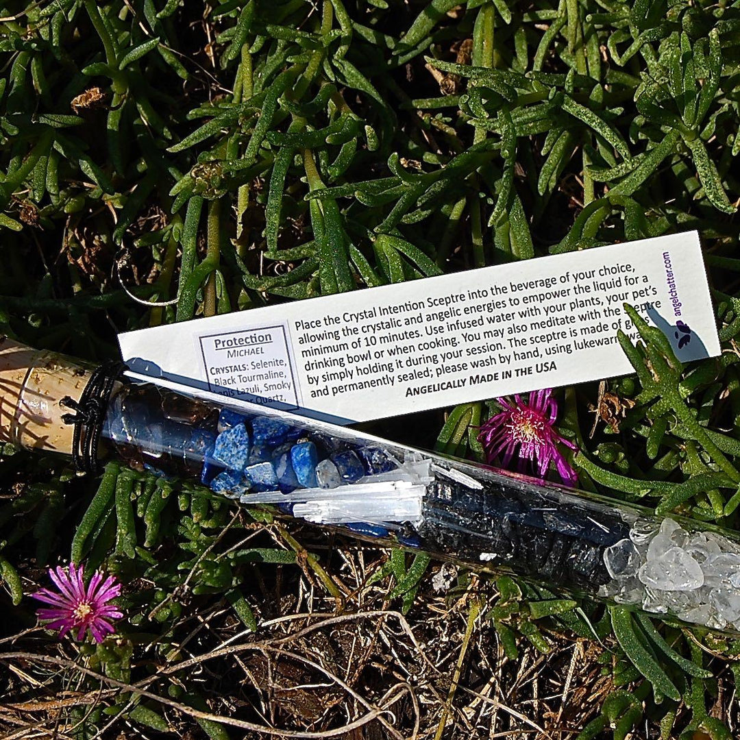 Crystal Intention Sceptres - Angel Chatter - Christine Alexandria - Dr. Emoto -  Michael, Angel Of Protection